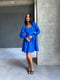 Синя сукня А-силуету з рукавами-фонариками | 6590596 | фото 3