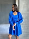 Синя сукня А-силуету з рукавами-фонариками | 6590596 | фото 4