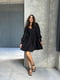 Чорна сукня А-силуету з рукавами-фонариками | 6590597 | фото 2