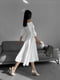 Сукня А-силуету молочного кольору з рукавами-фонариками | 6590610 | фото 3