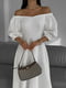 Сукня А-силуету молочного кольору з рукавами-фонариками | 6590610 | фото 5