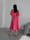 Рожева сукня А-силуету з рукавами-фонариками | 6590611 | фото 5