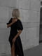 Чорна сукня А-силуету з рукавами-фонариками | 6590612 | фото 2