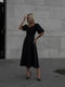 Чорна сукня А-силуету з рукавами-фонариками | 6590612 | фото 3