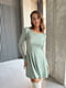 Силуетна сукня оливкового кольору в рубчик | 6590616 | фото 2