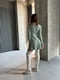 Силуетна сукня оливкового кольору в рубчик | 6590616 | фото 3