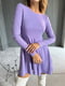 Фіолетова силуетна сукня в рубчик | 6590617 | фото 4