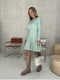 Силуетна сукня оливкового кольору в рубчик | 6590622 | фото 3
