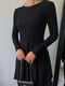 Силуетна сукня чорного кольору в рубчик | 6590624 | фото 2