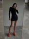 Драпірована чорна сукня пуш-ап | 6590626 | фото 3