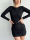 Драпірована чорна сукня пуш-ап | 6590628 | фото 2