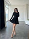 Чорна сукня А-силуету в рубчик | 6590635 | фото 2