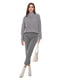 Меланжевый серый свитер объемной вязки | 6578681 | фото 3