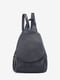 Рюкзак кожаный Backpack черно-синий | 6605398 | фото 2