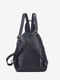 Рюкзак кожаный Backpack черно-синий | 6605398 | фото 4