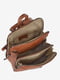 Рюкзак кожаный Backpack  темно-рыжий | 6605399 | фото 5