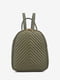 Рюкзак шкіряний Backpack кольору хакі | 6605403