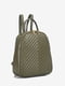Рюкзак шкіряний Backpack кольору хакі | 6605403 | фото 2