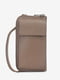 Сумка-клатч гаманець через плече сіро-коричнева | 6605478 | фото 2