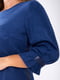 Сукня-футляр синя із замшевої тканини | 6605254 | фото 5