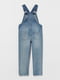 Комбинезон джинсовый синий | 6605488 | фото 2