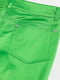 Завужені штани зелені з атласу | 6605552 | фото 2