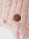Шапка вязаная светло-розовая с помпоном | 6605792 | фото 2