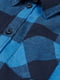 Рубашка фланелевая синяя в клетку | 6605963 | фото 2