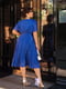 Блискуча синя сукня в горошок з трикотажною підкладкою | 6606115 | фото 2