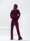 Велюровий костюм бордовий: толстовка і штани | 6606174 | фото 4