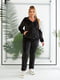 Велюровий чорний костюм: толстовка і штани | 6606179 | фото 5
