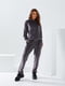 Велюровый костюм темно-серый: худи и брюки | 6606184 | фото 2