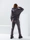 Велюровый костюм темно-серый: худи и брюки | 6606184 | фото 5