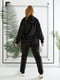 Велюровий чорний костюм: худі і штани | 6606187 | фото 4