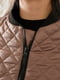 Куртка-бомбер стьобана коричнева | 6606239 | фото 5