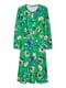 Сукня А-силуету зелена в принт | 6588491