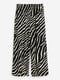 Широкие прямые брюки черно-белого цвета в анималистичный принт | 6588656 | фото 4