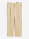 Костюмные брюки свободного кроя светло-бежевого цвета | 6589098 | фото 6