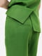 Льняные брюки прямого кроя зеленого цвета | 6589282 | фото 3