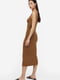 Платье-футляр коричневое | 6589538 | фото 4
