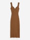Платье-футляр коричневое | 6589538 | фото 6