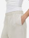 Укороченные брюки из льняно-вискозной ткани светло-бежевого цвета | 6589653 | фото 6