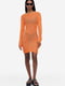 Сукня-футляр оранжевого кольору в смужку | 6589783 | фото 2