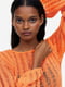 Сукня-футляр оранжевого кольору в смужку | 6589783 | фото 3