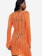 Сукня-футляр оранжевого кольору в смужку | 6589783 | фото 4