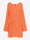 Сукня-футляр оранжевого кольору в смужку | 6589783 | фото 5