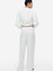 Штани вільного крою білого кольору | 6589880 | фото 4