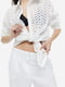 Штани вільного крою білого кольору із віскозно-лляної тканини зі складками спереду. | 6589914 | фото 7