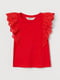 Блуза червона з воланами | 6589099
