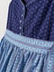 Сукня карнавальна синьо-блакитна в принт | 6589147 | фото 2